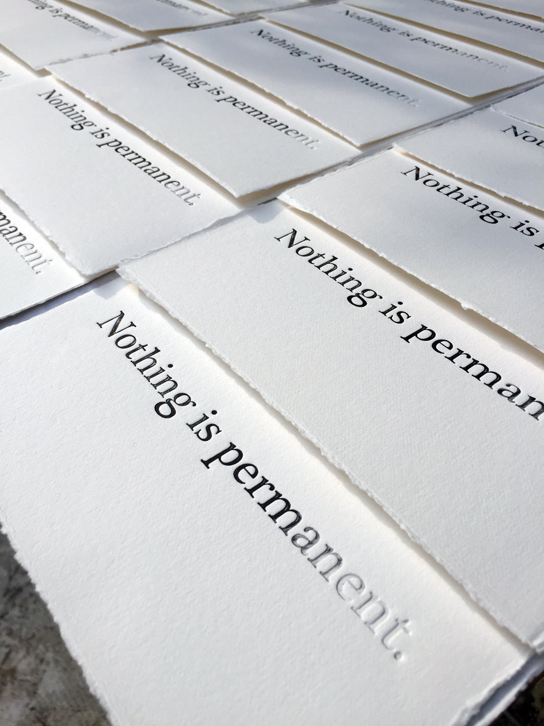 Nothing is permanent...