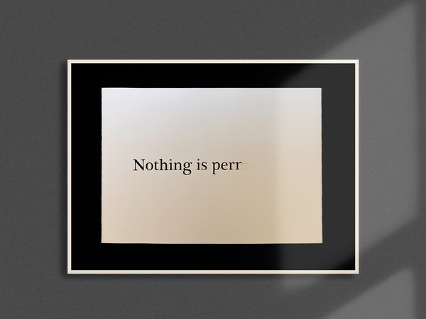 Nothing is permanent...