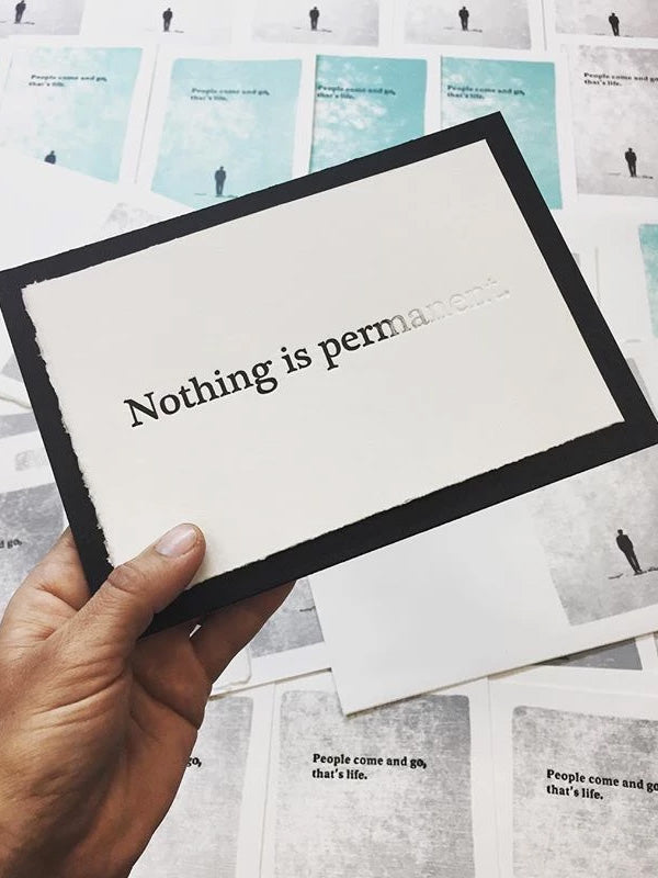 Nothing is permanent...